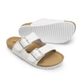 thumbnail image 4 of DREAM PAIRS Womens Slide Sandals Cork Footbed Open Toe Adjustable Flat Sandals Comfort Slip On Slippers for Summer, 4 of 6