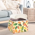 thumbnail image 3 of Yayeee Collapsible Cube Storage Bin with Lid Fabric Closet Decorative Basket with Handles, Green Retro Autumn Leaves, 3 of 7