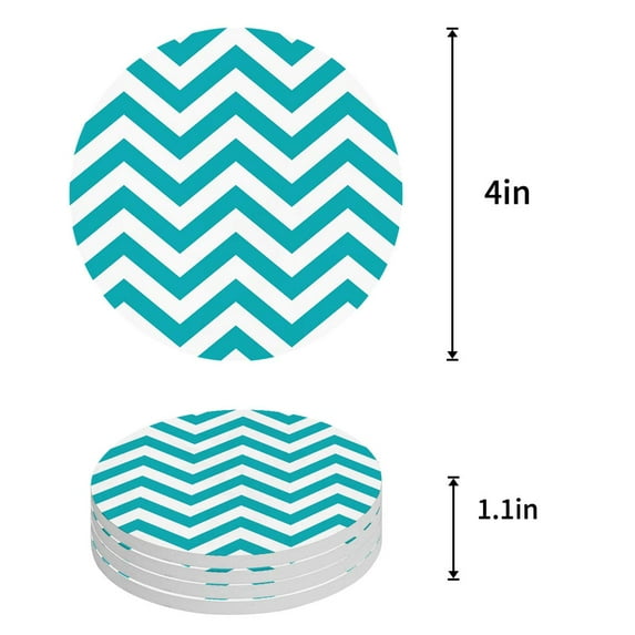 FMSHPON Merry Christmas Xmas Tree Winter Christmas Set of 6 Round Coaster for Drinks, Absorbent Ceramic Stone Coasters Cup Mat with Cork Base for Home Kitchen Room Coffee Table Bar Decor