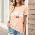 thumbnail image 1 of Karight Football Shirts for Women Game Day T Shirts Football Outfits Funny Graphic Tee Casual Short Sleeve Tee Shirts, 1 of 4