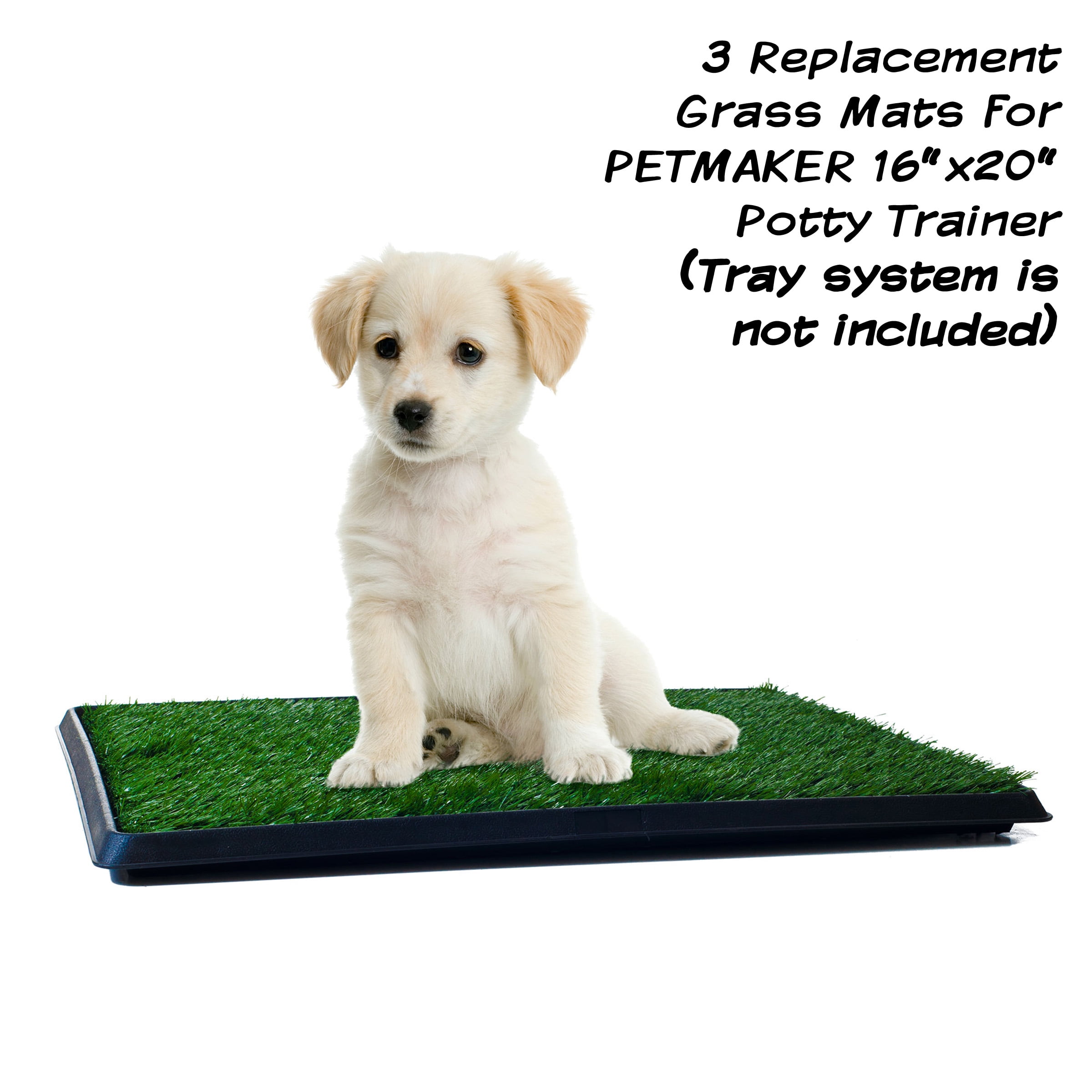 PETMAKER Set of 3 Replacement Turf Grass Pee Pads - Puppy Essentials