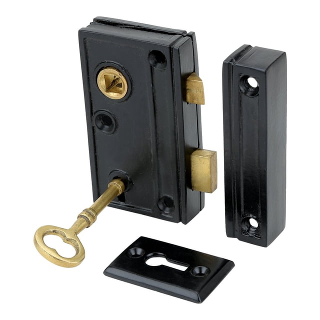 Puerta de malla estrecha Rim Lock A29 Hardware, 1 3/8 pulgadas, con respaldo