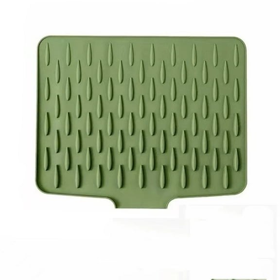 Multifunctional and Foldable Silicone Drainage Mat, Silicone Dish Drying Mats for Kitchen Counter, With Built-In Drain Lip, Non-slip, Easy to Clean, for Kitchen Counter