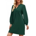 thumbnail image 5 of UVN Dresses for Women Long Sleeve V Neck Dress Fall Casual Midi Dress, 5 of 10