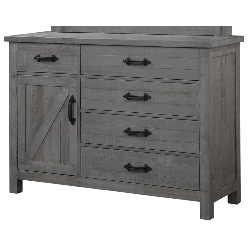 rustic gray changing table