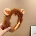 thumbnail image 4 of Yokua Cartoon Plush Headband Lovely Lion Animal Hairband Girl Funny Party Headpieces, 4 of 8