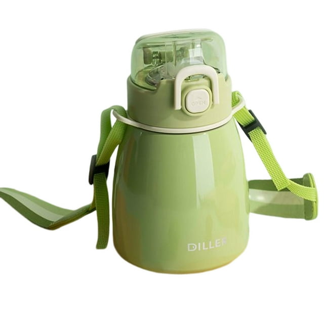 Naiovety Aspiradora de vientre para niños de acero inoxidable, reemplazo portátil, correa ajustable de Color sólido, botella de agua para Teteras Verde