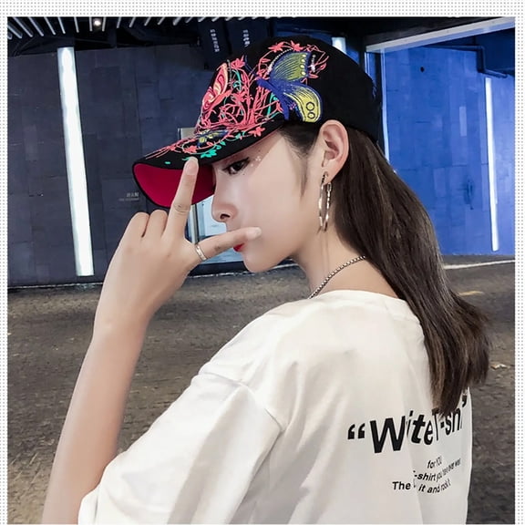 DOPI Stylish Hats Women Ladies Butterfly Baseball Cap Hat Sun Hats