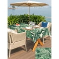 thumbnail image 6 of 52x70 Inch Outdoor Tablecloth with Umbrella Hole Zipper Rectangle Tropical Leaves Rectangular Tablecloths Outside Waterproof Summer Nature Botanical Palm Leaf Patio Table Cloth Cover for Picnic Party, 6 of 8