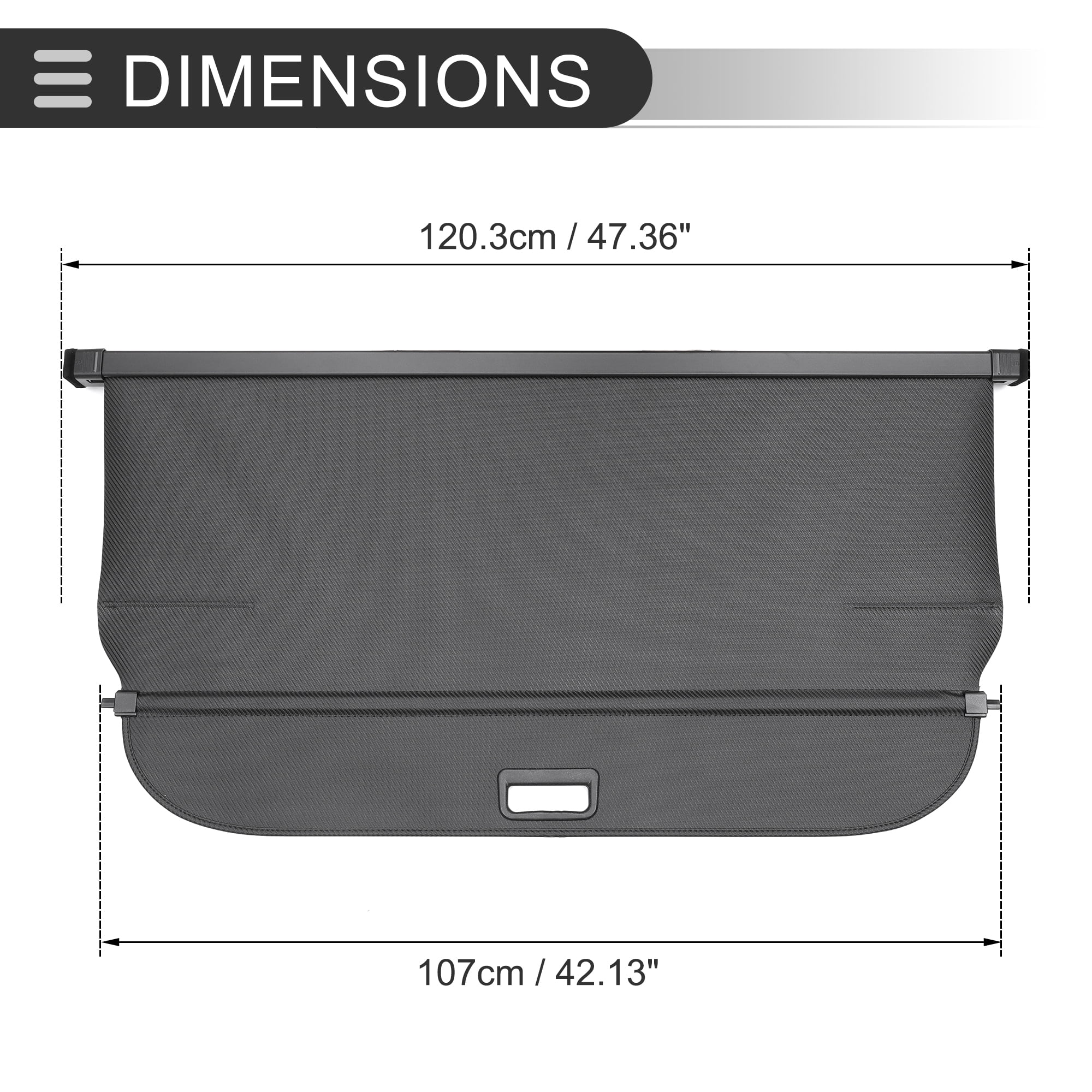 Unique Bargains Retractable Cargo Cover for Subaru Crosstrek 2024 Trunk Privacy Shield