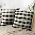 thumbnail image 3 of LALILO Throw Pillow Covers Black And White Buffalo Plaid Check Art Cushion Cover 18" x 18", 2646 Pack, 3 of 6