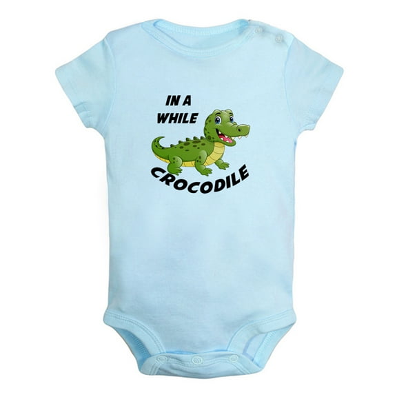 Baby See You Later Alligator, In A While Crocodile Funny Rompers Newborn Baby Bodysuits Infant Jumpsuits Kids Cotton Graphic One-Piece Outfits
