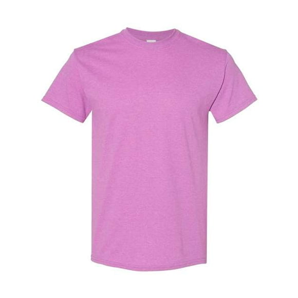 ¿Algodón grueso Gildan para adultos? 5.3 onzas Camiseta 2XL Hthr Rdnt Orquídea Gildan 5000