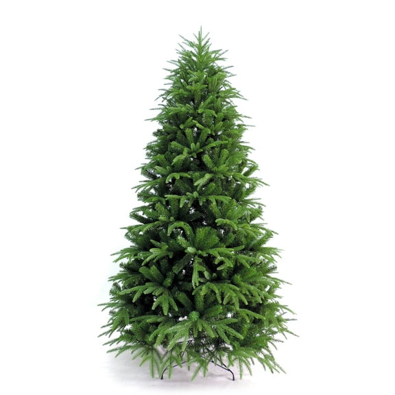 Perfect Holiday 6 Ft Northern Shasta Fir Artificial Christmas Tree, 910 pvc/pe realistic tips with Metal stand, Green