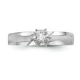 thumbnail image 4 of Solid 14k White Gold Trio Engagement Wedding Ring Size 8 (.05 cttw.), 4 of 8