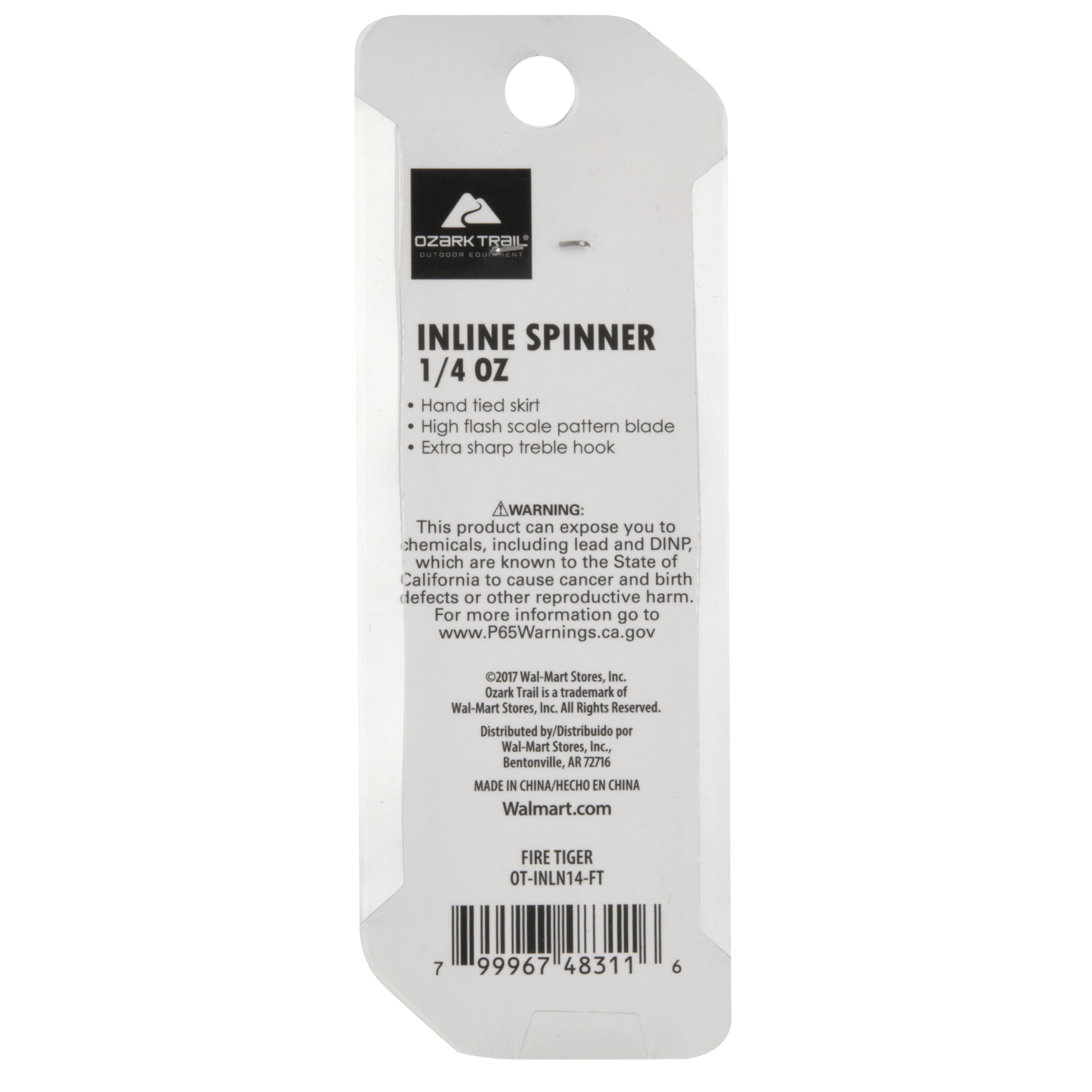 Ozark Trail 3/8 oz Chartreuse Inline Spinner