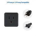 thumbnail image 3 of [UL Listed] Cable Matters 3-Pack 3 Outlet Wall Adapter, 3 Outlet Power Cube Tap, Outlet Splitter / 3 Way Plug Adapter in Black, 3 of 7