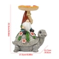 thumbnail image 3 of YAMB Resin Gnome Turtle Bird Feeder, Weatherproof Handcrafted Garden Statue with Feeding Tray, Easy Filling Bird Food Container Ornament for Outdoor Patio Garden Backyard Bird Watching, 3 of 9