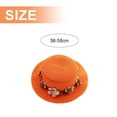 thumbnail image 2 of Circunferencia del sombrero de 56-58 cm, sombrero de sol de verano para mujer, guirnalda de playa, sombrero de copa plano para exteriores, protector solar, sombrero de paja plegable, 2 of 5
