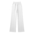 thumbnail image 5 of Qodauz Wide Leg Sweatpants Women Baggy Straight Leg Casual Pants Elastic Waist Track Pant with Pockets S-2XL, 5 of 5