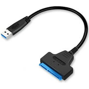 Electop USB 3.0 to SATA Cable, 22 Pin 15+7 2.5 Inch SATA III Hard Disk Driver Adapter,External Converter for SSD