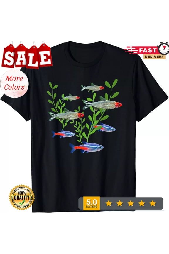 2026/Tetras Aquarium Neon Tetras Rummy Nose Tetras Fish Gift Unisex T-Shirt