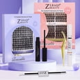 thumbnail image 4 of Crema de rímel Z'LRAQI BEAUTY Juego de pestañas postizas individuales Kit de grupos de pestañas Pestañas postizas Pestañas de aspecto natural con unión de pestañas y sello y pinzas de pestañas Kit de, 4 of 8