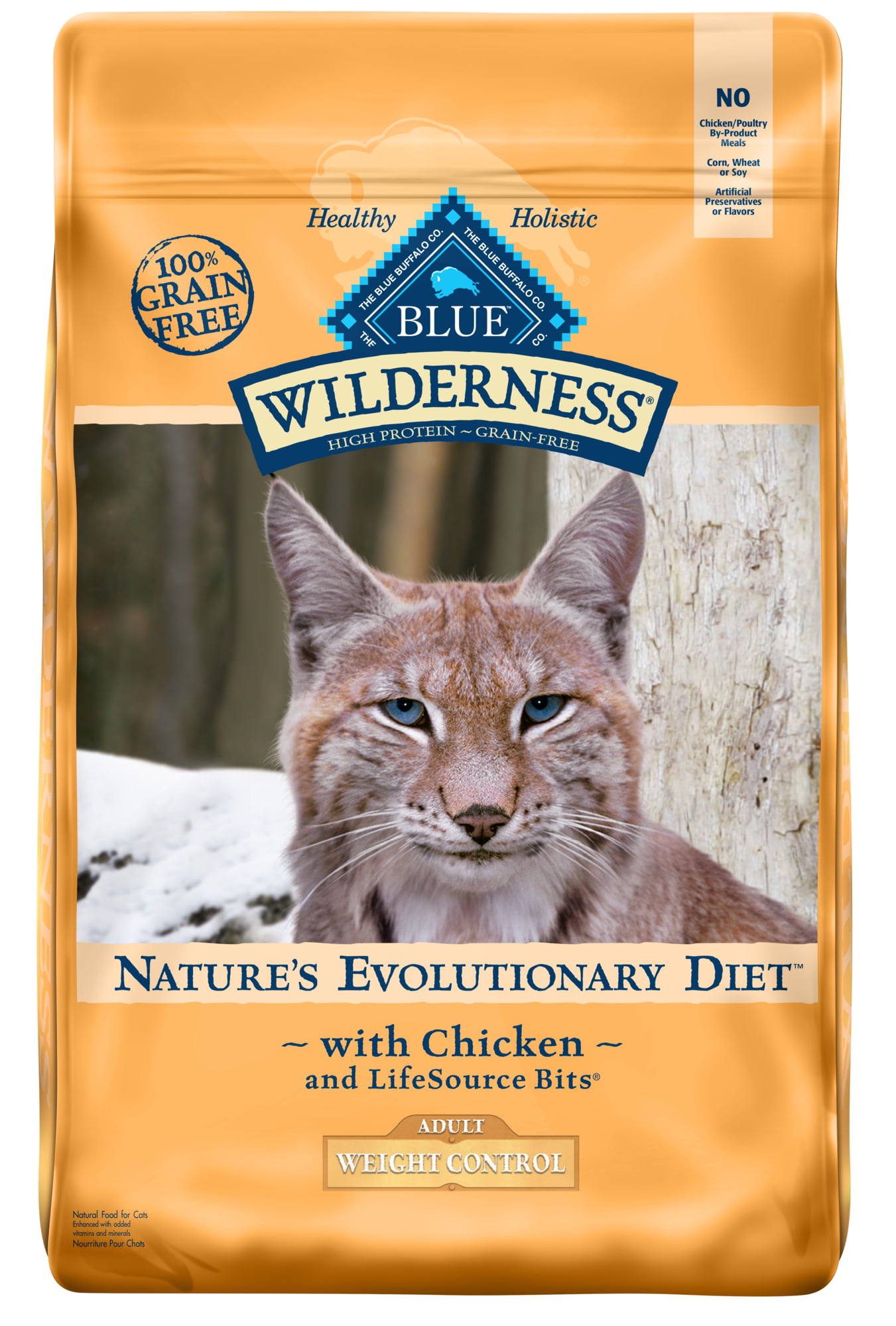Blue Buffalo Wilderness Chicken High Protein Adult Weight Control Dry Cat Food, 11-lb - Walmart ...