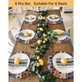 thumbnail image 4 of 15 Inch Round Placemats Set of 6, Purple Brown Non Slip Heat Insulation PP Table Mats, Rustic Farmhouse Dog Paw Vintage Washable Place Mats for Kitchen Dining Party Table Decor, 4 of 7