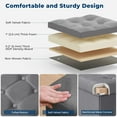 thumbnail image 5 of Ottoman Storage 15 inch Foldable Ottoman Foot Rest Small Ottoman with Storage Velvet Ottoman Foot Rest Footstool Bench for Dorm Living Room Entryway Dark Grey, 5 of 16