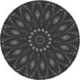 thumbnail image 1 of Ahgly Company Machine Washable Indoor Round Transitional Charcoal Black Area Rugs, 7' Round, 1 of 7