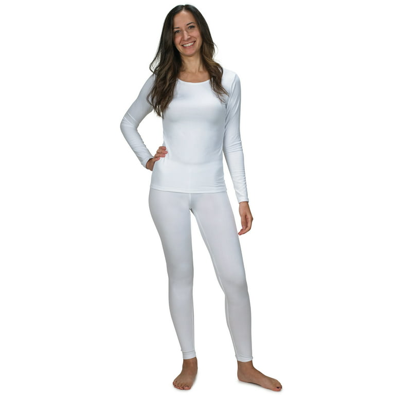 IN'VOLAND Women’s Plus Size Thermal Long Johns Sets Fleece Lined 2 Pcs  Underwear