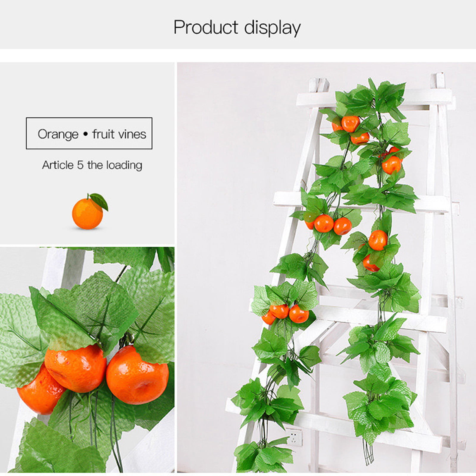 5 Strips Artificial Fruit Plant Rattan Simulation Fruit & Vegetable Vine Decor