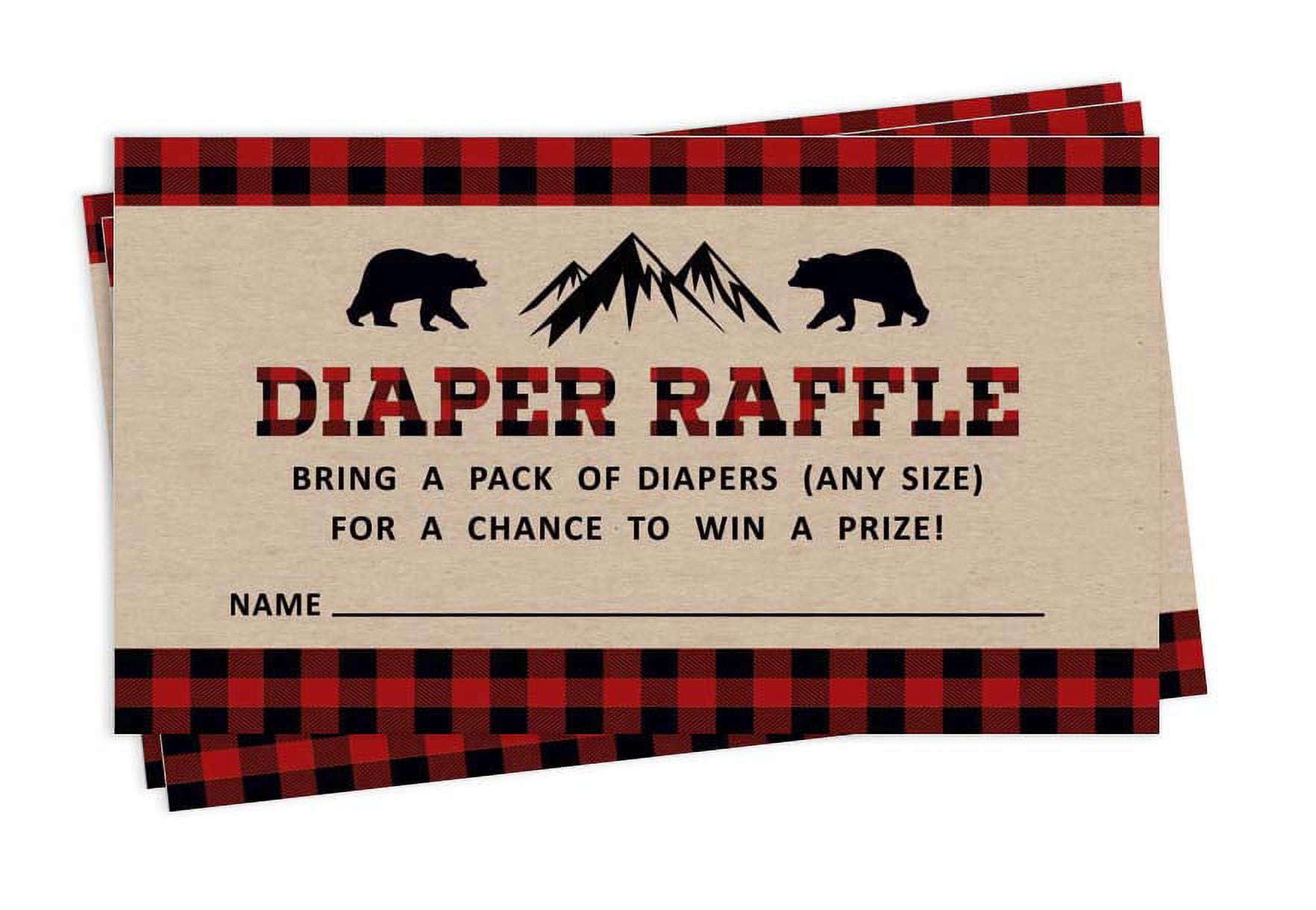 Inkdotpot 30Gender Neutral Baby ShowerRustic Diaper Raffle Ticket Lottery Insert Cards Supplies Games For Baby Shower Party Bring A Pack Of Diapers To Win Favors Gifts And Prizes