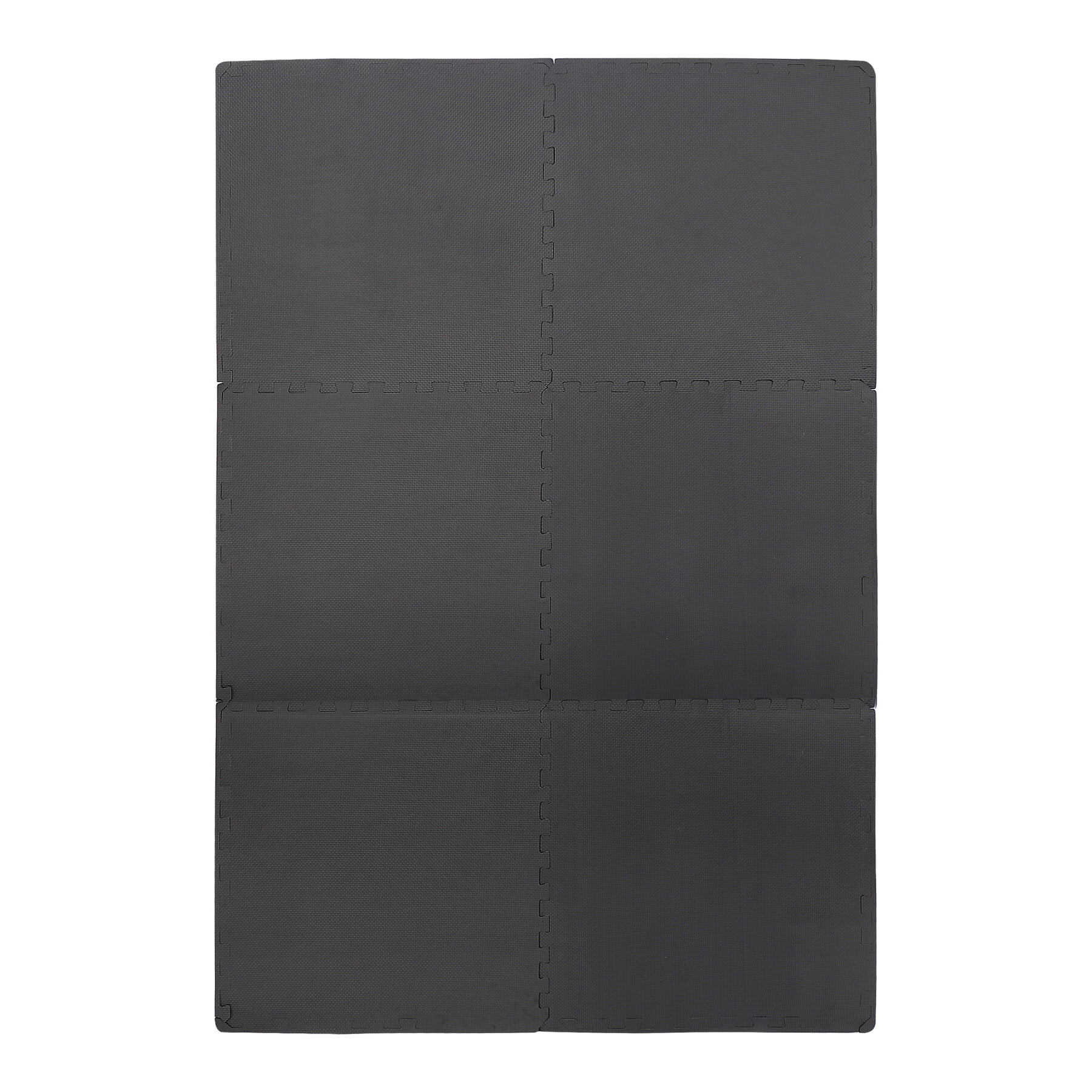 ZenSports 12 Tiles Puzzle Exercise Floor Mat, 1/2'' Interlocking Foam Gym Mat Cushioned Workout Flooring 48 Sqft Black