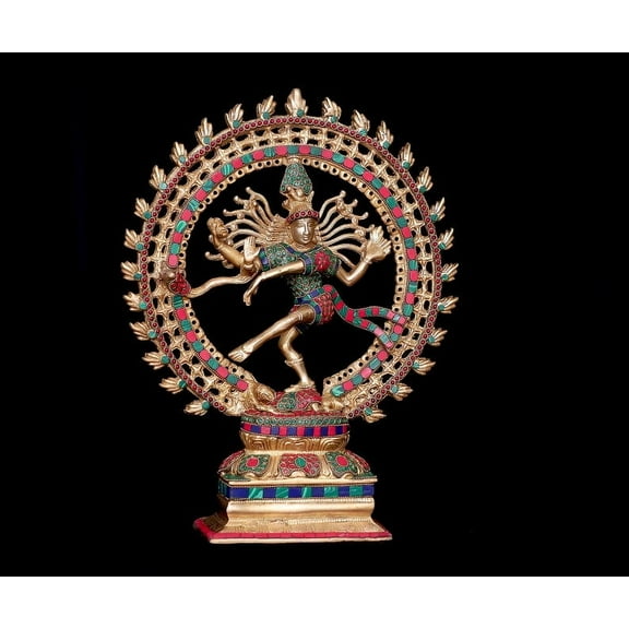 Brass Nataraj statue, 44 CM Nataraj Idol, Dancing Shiva statue, Lord Nataraja Idol For Yoga Hall, Gifts, Office, Home, Temple, Decor.