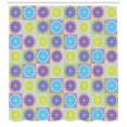 thumbnail image 3 of Ambesonne Abstract Shower Curtain, Lemon Pattern Citrus, 69"Wx75"L, Pale Green and Violet, 3 of 3