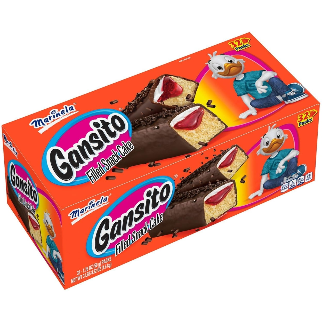 Marinela Gansito Snack Cakes 1.76 Ounce (Pack of 32)
