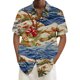 thumbnail image 1 of Camisas De Sport Para Hombre Camisa para hombre Camisa de playa de manga corta holgada informal (Blue, XL), 1 of 4