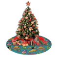 thumbnail image 4 of Christmas Tree Skirt, Cute Food Lollipop Pizza Fries Soft Plush Christmas Tree Decorations Indoor, Tree Skirts Mat for New Year Halloween Holiday Christmas Party Decor 30", 4 of 6