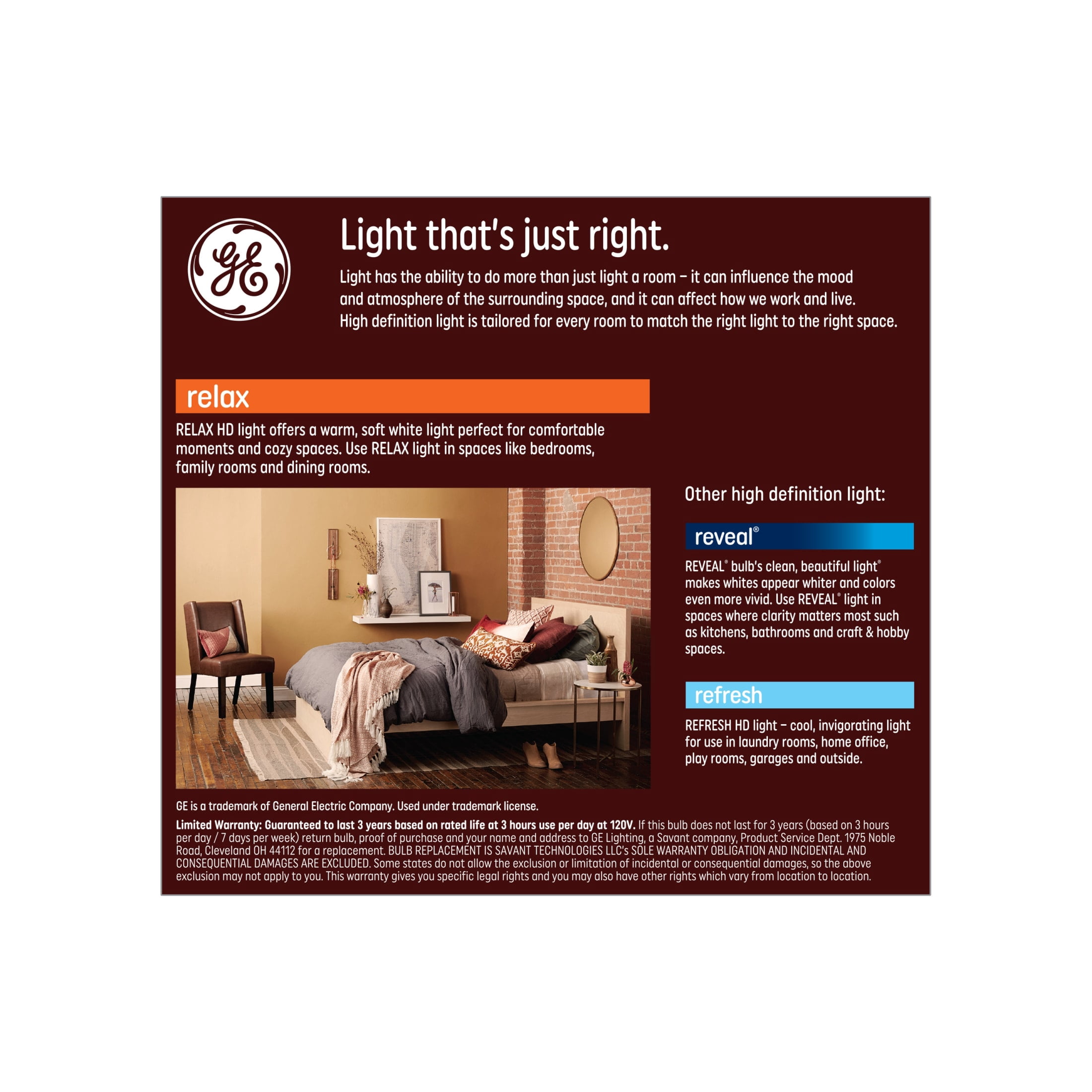 (1 pack) GE Relax HD LED Light Bulbs, 65 Watt, Soft White, BR30 Indoor Floodlight, Medium Base, 2pk