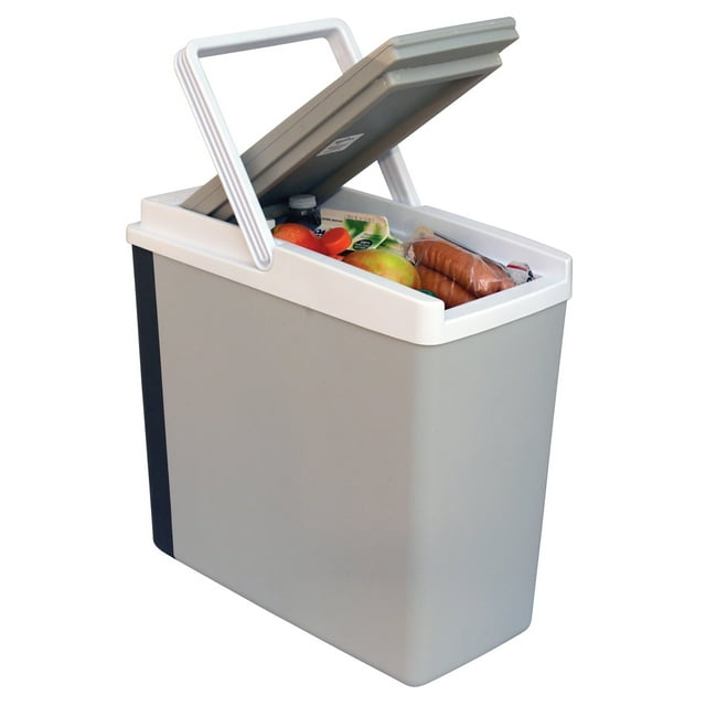 Koolatron Glacière/chauffe-Plat Électrique 12 V 17 L (18 qt), Design Mince, Gris