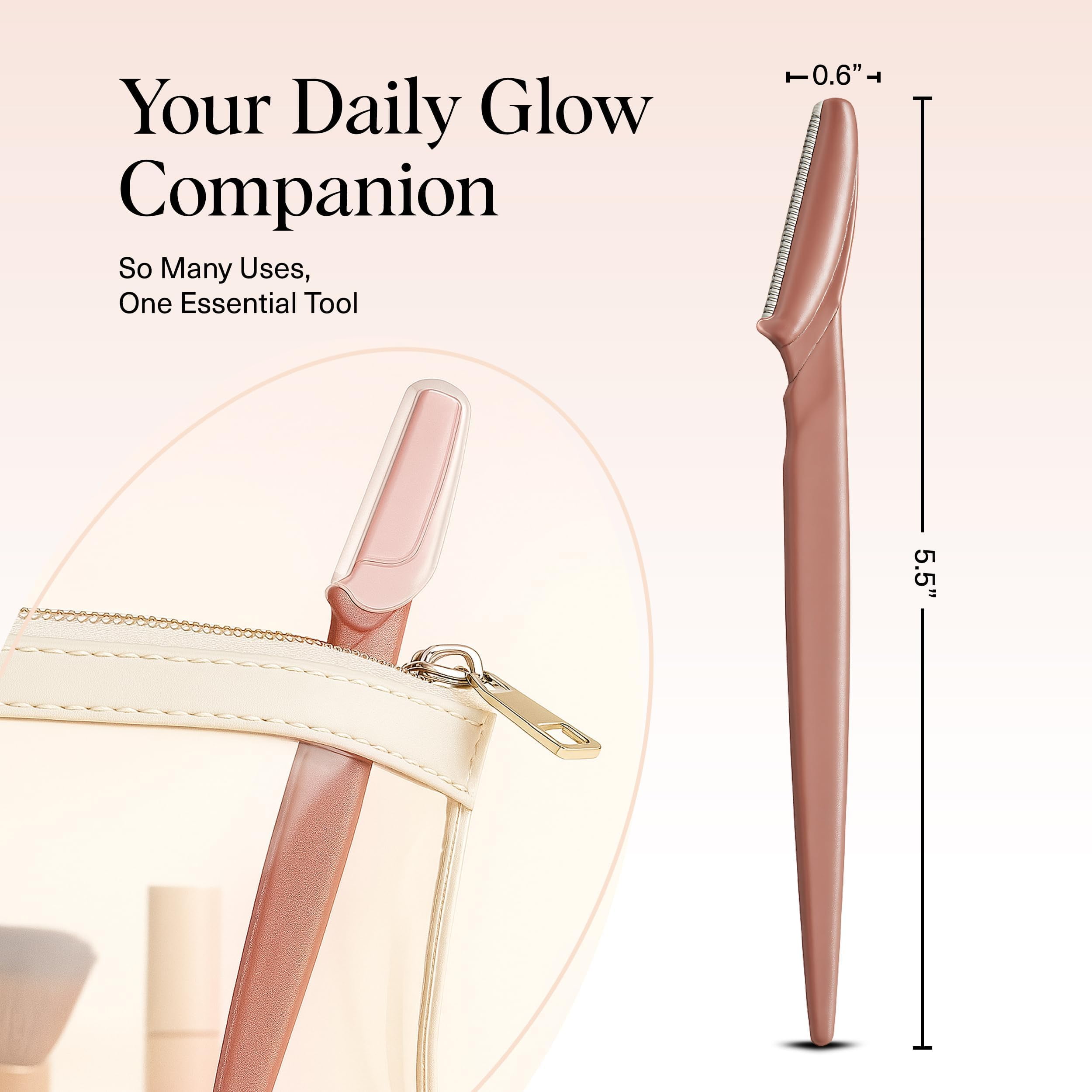 Kitsch Pro Dermaplaning Tool Set - Eyebrow and Face Razor - 12