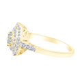 thumbnail image 2 of AFFY 5/8 Carat Round Cut White Natural Diamond Cluster Ring In 10K Solid Yellow Gold (0.62 Cttw), 2 of 2