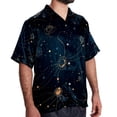 thumbnail image 2 of Cancer Constellation Men's Short Sleeve Casual Printed Button Down Beach Shirts Hawaiian Style Unisex Summer Shirt, 2 of 6