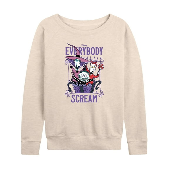 The Nightmare Before Christmas - Everybody Scream - Women's Lightweight French Terry Long Sleeve Shirt