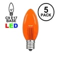 thumbnail image 2 of Novelty Lights 5 Pack C9 LED Outdoor String Light Patio Christmas Replacement Bulbs, Orange, C9/E17 Base, .75 Watt, 2 of 6