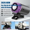 thumbnail image 2 of 2026 Car Clip-On Air Vent Fan with LED Display, Rechargeable Backseat Cooling Fan, 360° Rotatable, Adjustable Speed, Quiet USB Powered Fan for Road Trips & Summer Driving, 2 of 7