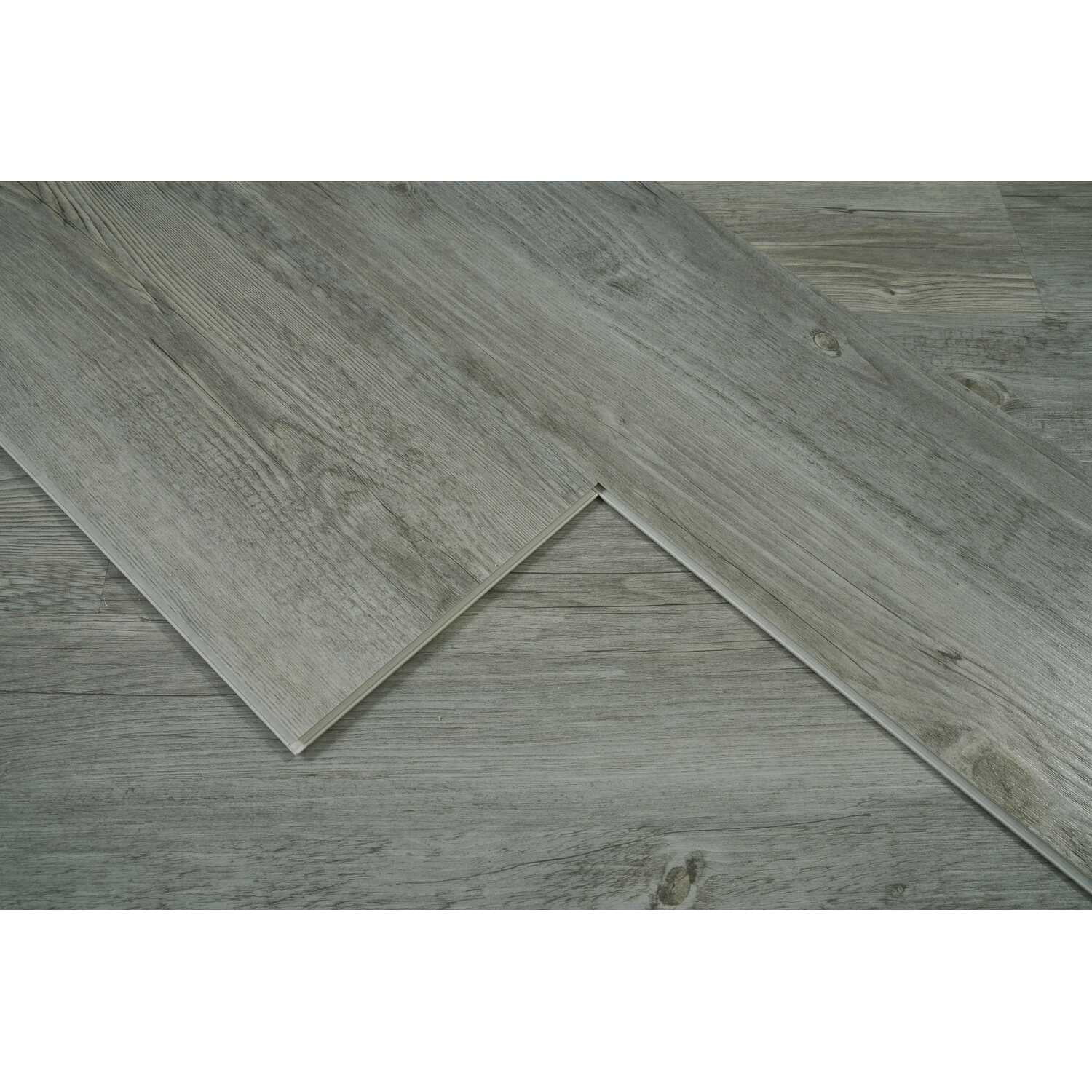Elegant Kitchen & Bath LVFGRY03-7-7-V2 7 x 48 x 7 mm 20 Mil Luxury Vinyl Flooring, Ash Grey