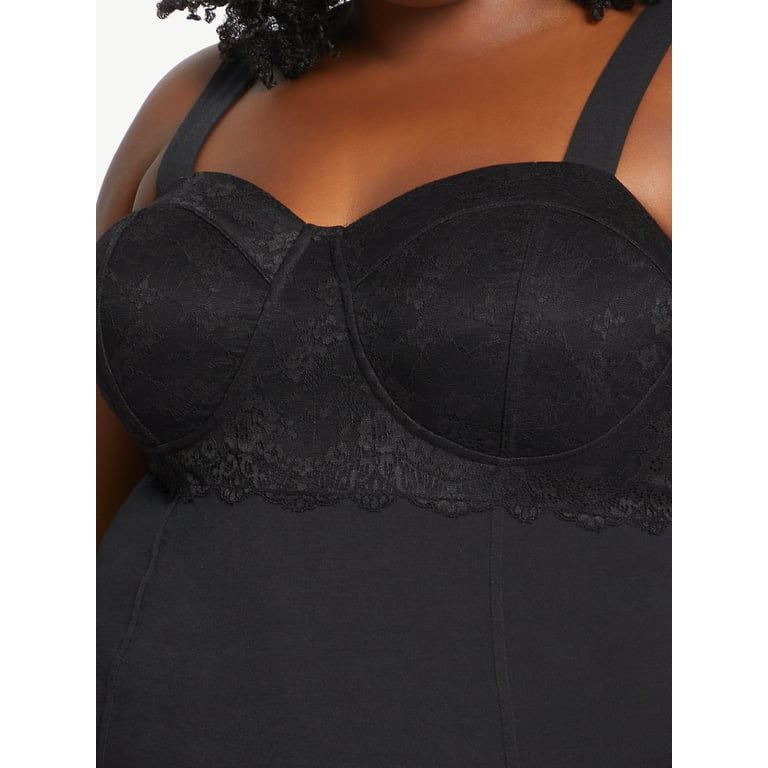 Sofia Jeans by Sofia Vergara Plus Size Bustier Top with Lace